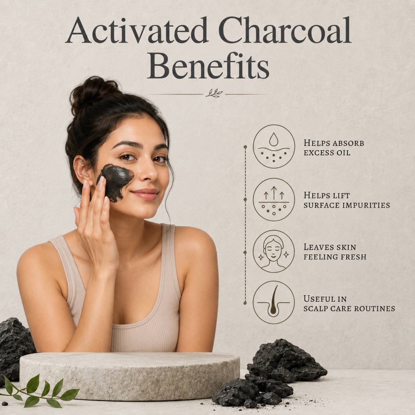 Svatv Activated Charcoal Powder | Cosmetic Grade Fine Powder | Skin and Oral Care Ingredient | Helps Reduce Excess Oil Appearance | Suitable for Face Masks & DIY Beauty Formulations – 227gm