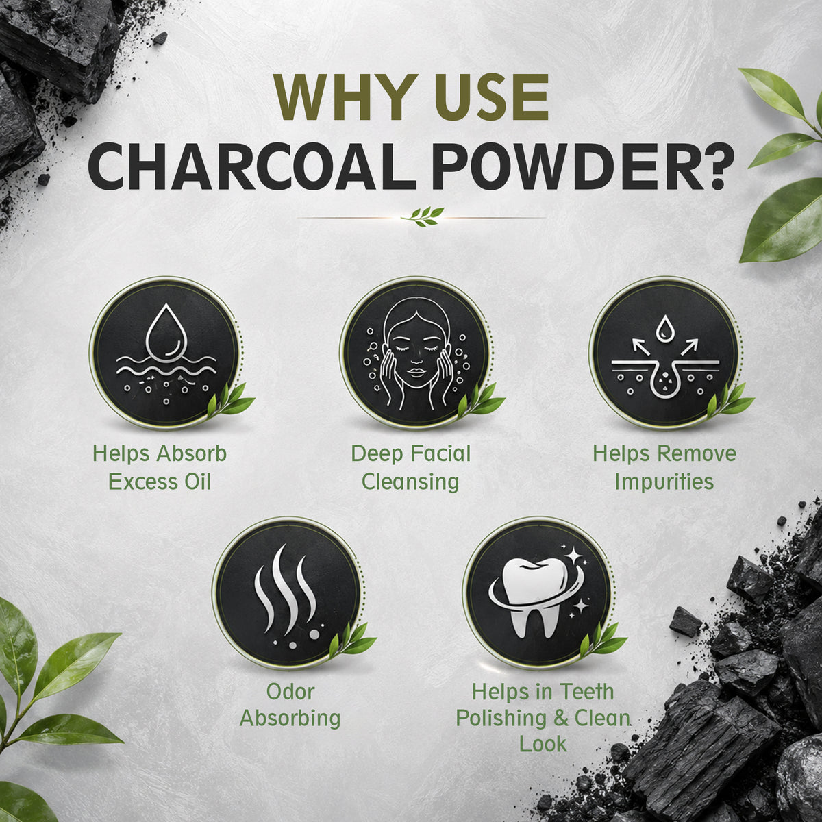 SVATV Activated Charcoal Powder | Cosmetic Grade Fine Powder | Skin and Oral Care Ingredient | Helps Reduce Excess Oil Appearance | Suitable for Face Masks & DIY Beauty Formulations – 227gm