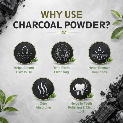 SVATV Activated Charcoal Powder | Cosmetic Grade Fine Powder | Skin and Oral Care Ingredient | Helps Reduce Excess Oil Appearance | Suitable for Face Masks & DIY Beauty Formulations – 227gm