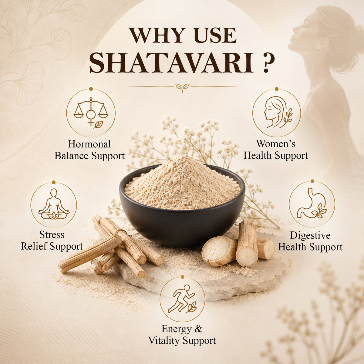 SVATV Natural Shatavari Powder 227gm (8_oZ)