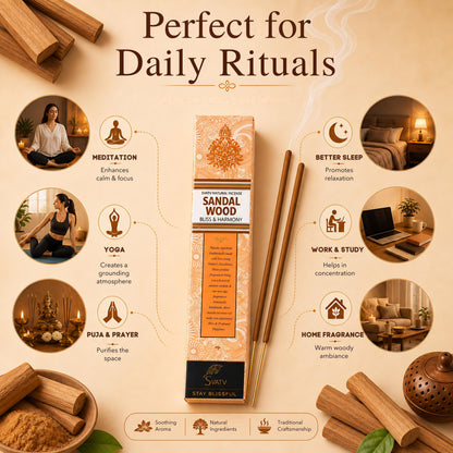 SVATV INCENSE STICK SANDALWOOD 15GM (PACK OF 12)
