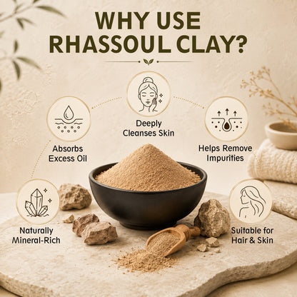 SVATV Rhassoul Clay powder | Ghassoul Clay | For Skin 227gm (8_oZ)