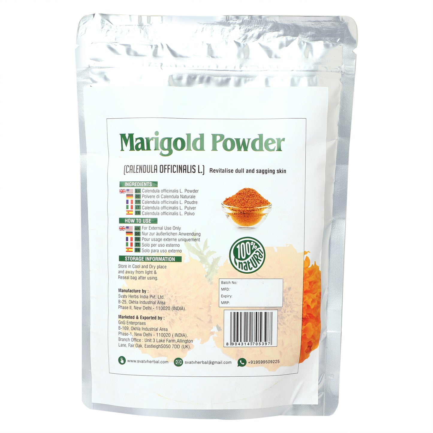 Svatv Marigold Powder - 227GM