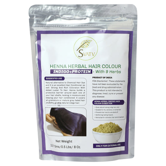 Svatv Indigo Henna Protien For Hair Powder 227gm (8_oZ)