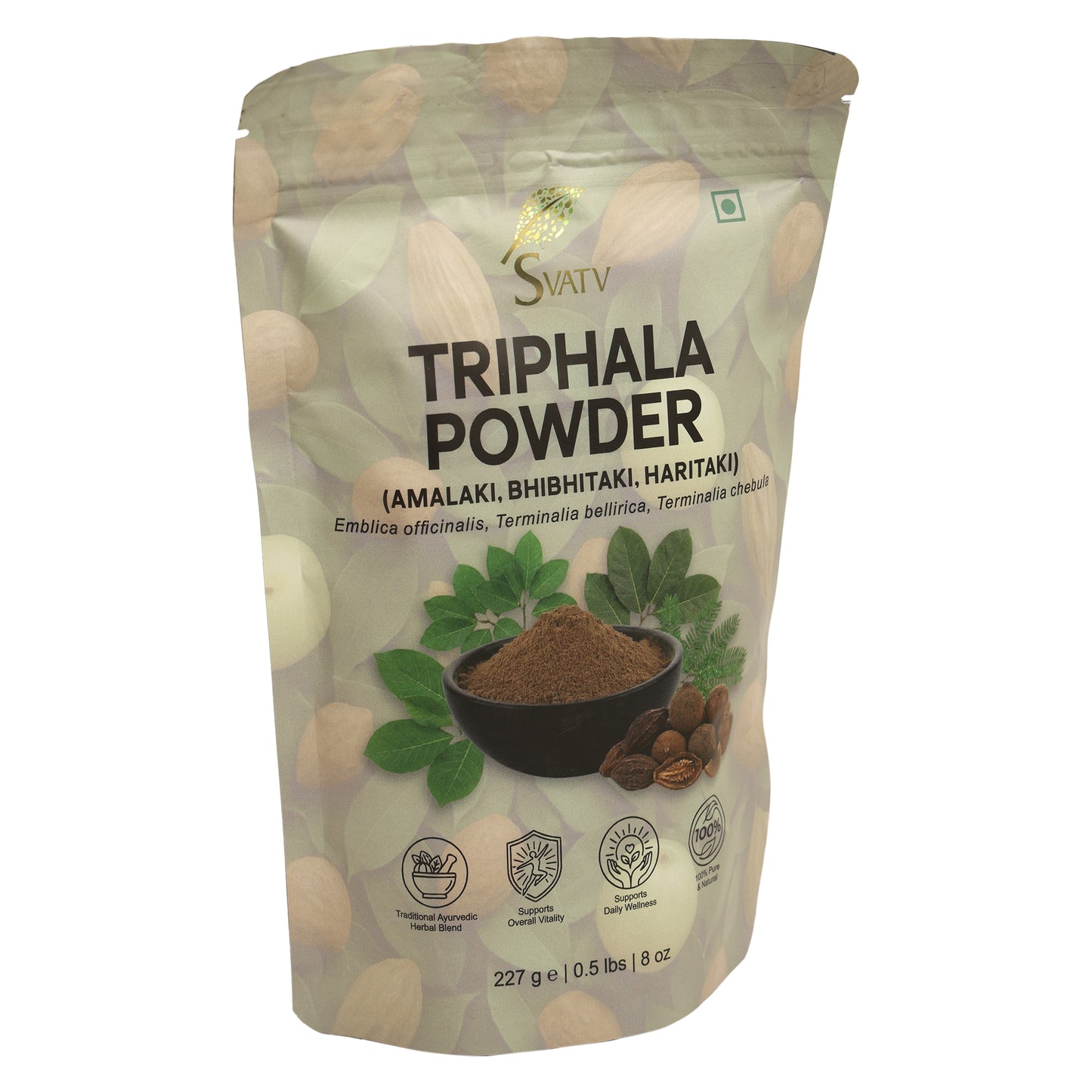 SVATV Triphala Powder 227g Formula of Amla, Haritaki & Bibhitaki – 8 Oz