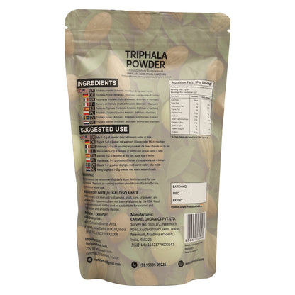 SVATV Triphala Powder 227g Formula of Amla, Haritaki & Bibhitaki – 8 Oz