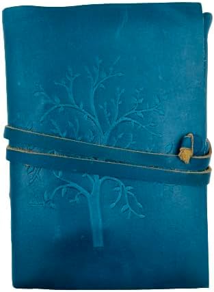 OVERDOSE Deckle Turquoise Leather Tree Journal 5/7