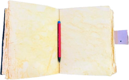 OD-39 OVERDOSE Mother of Earth Design Handmade Green vintage leather journal • Deckle edge paper