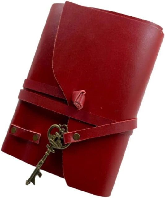 OVERDOSE Deckle Red with Key Leather Journals 5/7