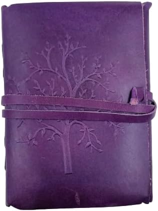 OVERDOSE Deckle Purple Leather Tree Journal 5/7