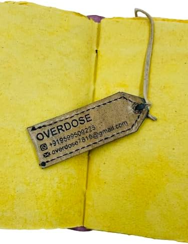OVERDOSE Deckle Blue Leather Tree Journal 5/7