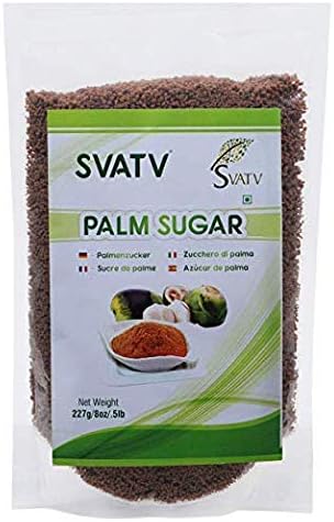 SVATV Brown Palm Sugar Powder | Natural Sweetener Powder | 227gm (8_oZ)