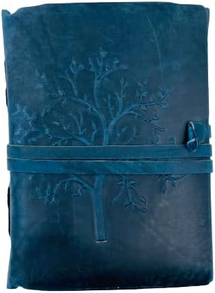 OVERDOSE Deckle Blue Leather Tree Journal 5/7