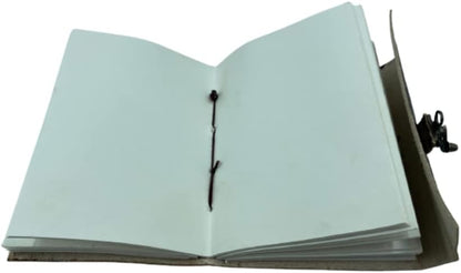 OVERDOSE Pentagram Lapis Stone Leather Journal with Brass C-Lock 5/7