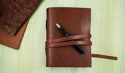 OVERDOSE Deckle Red Leather Journal 6/8