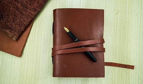 OVERDOSE Deckle Red Leather Journal 6/8