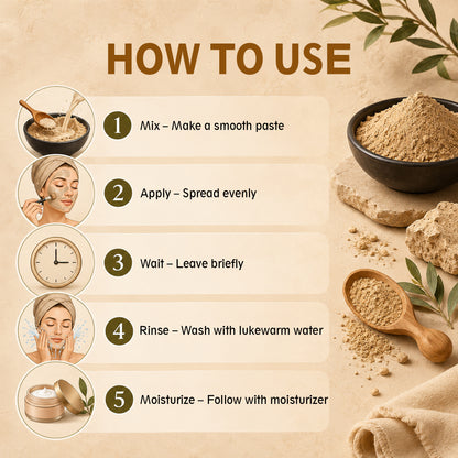 SVATV Rhassoul Clay powder | Ghassoul Clay | For Skin 227gm (8_oZ)
