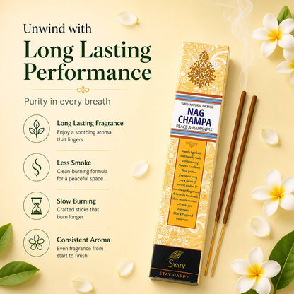SVATV INCENSE STICK NAG CHAMPA 180GM (PACK OF 12)