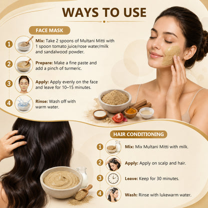 SVATV Multani Mitti Powder For Skin & Hair 227GM