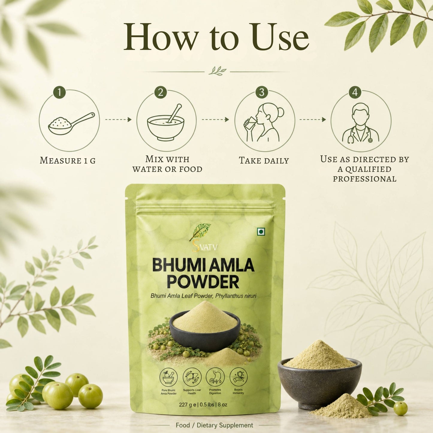 Svatv Bhumi Amla Powder - 227GM
