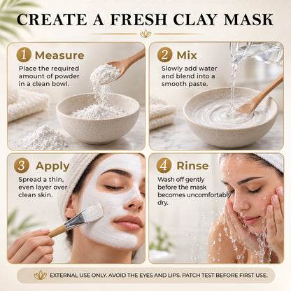 SVATV White Kaolin White Clay I Powder For Skin 227gm (8_oZ)