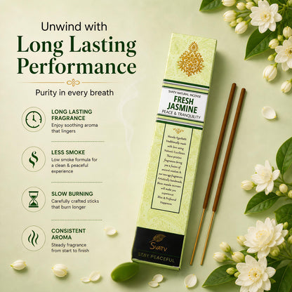 SVATV Incense Stick Jasmine 15gm (PACK OF 12)
