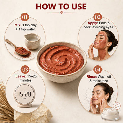 SVATV Red Moroccon Clay Powder - 227GM