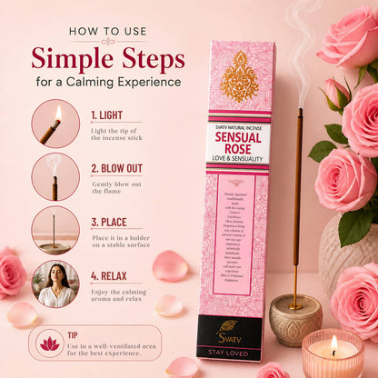 SVATV INCENSE STICK SENSUAL ROSE 15GM (PACK OF 2)