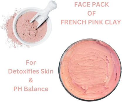 AATMANA French Pink clay Face Pack 250gm For Skin Care