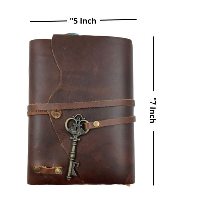 OVERDOSE Vintage Meraf Leather Journal With Key 5/7
