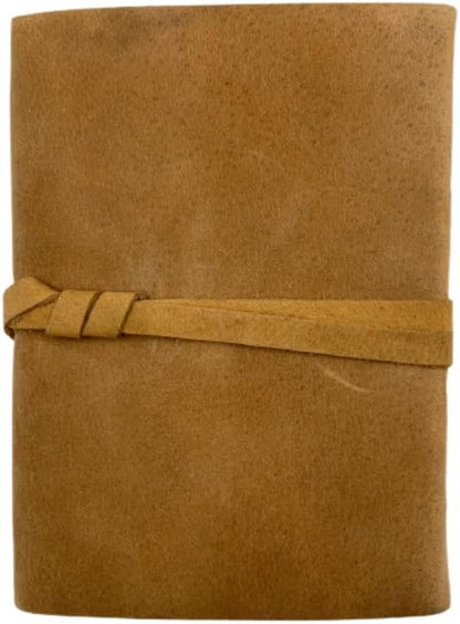 OVERDOSE Deckle Yellow Buff Leaf Leather Journal 5/7