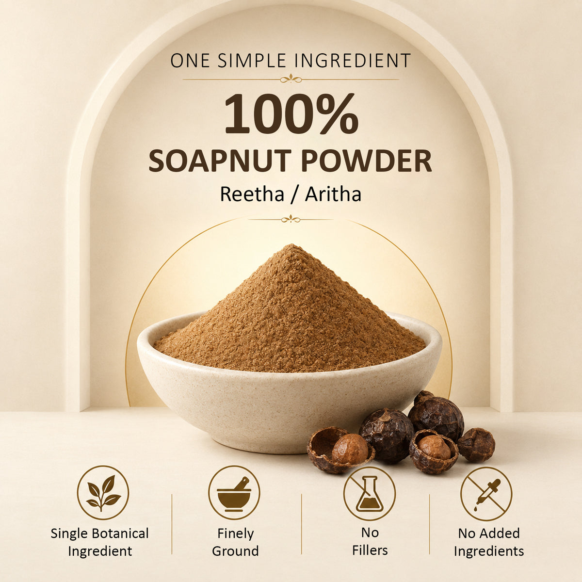 SVATV Soapnut Powder | Reetha | Aritha Powder for Hair Care 227gm (8_oZ)