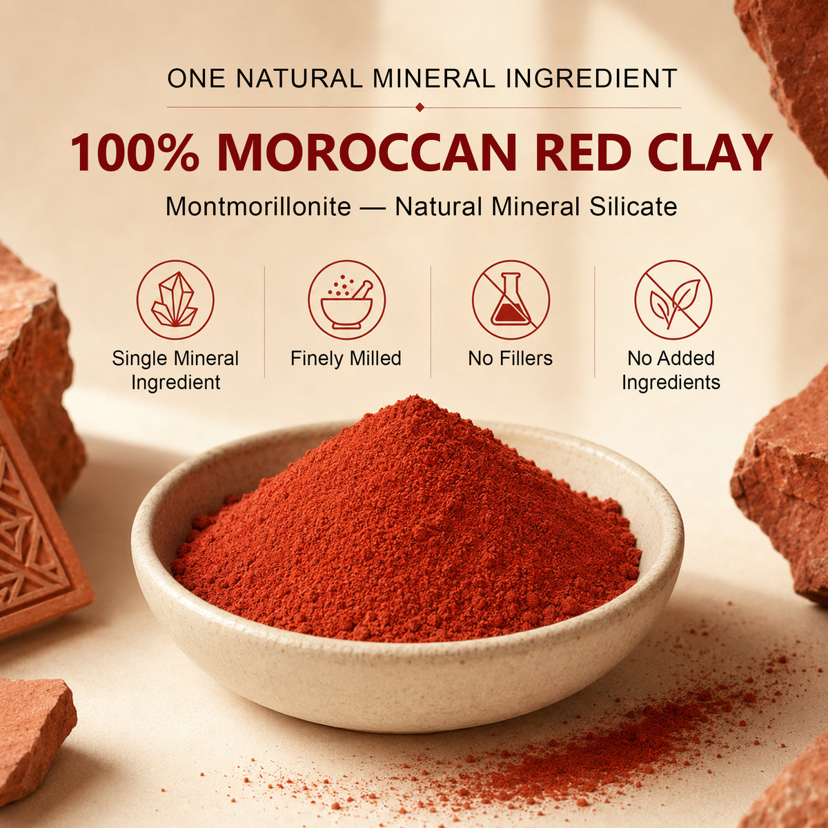 SVATV Red Moroccon Clay Powder - 227GM