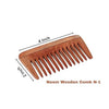 SVATV Handcrafted Neem Comb For Detangling , Thick, Curly And Wavy Hair, Eco-friendly - N - 1