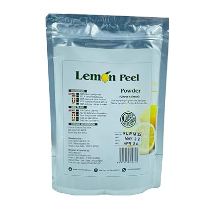 SVATV Lemon Peel Powder (Citrus Limonum) Soft and Smooth Skin | Used for Soap making -227 Grams , Half Pound