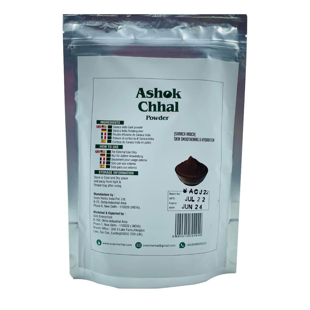 SVATV Ashok Chhal Powder (Saraca Indica) | Skin Care | Indian Ayrvedic Herbs - 227 Grams , Half Pound