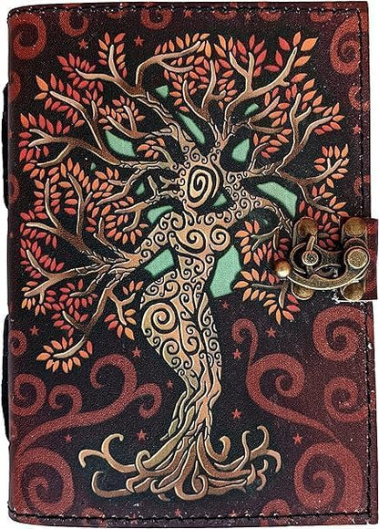 OD-37 OVERDOSE Mother of Earth Design Handmade Red vintage leather journal • Deckle edge paper 6/8