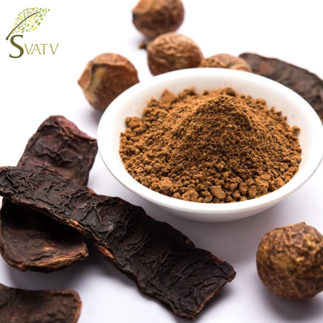SVATV Soapnut Powder | Reetha | Aritha Powder for Hair Care 227gm (8_oZ)