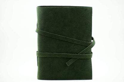OVERDOSE Deckle Green Leather Journal 6/8