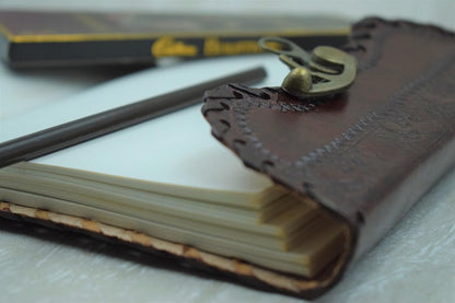 OVERDOSE Mehrab Brass C-Lock Leather Journal - 6/8