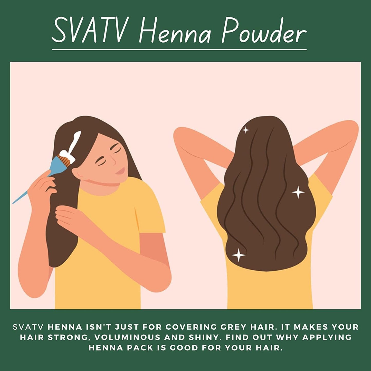 Svatv Natural Henna Mehndi For Hair 227gm (8_oZ)