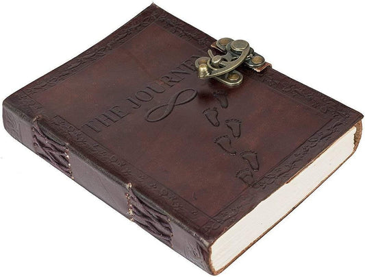 OVERDOSE The Journey Vintage Leather Journal | Antique Handmade Unlined Paper 5/7