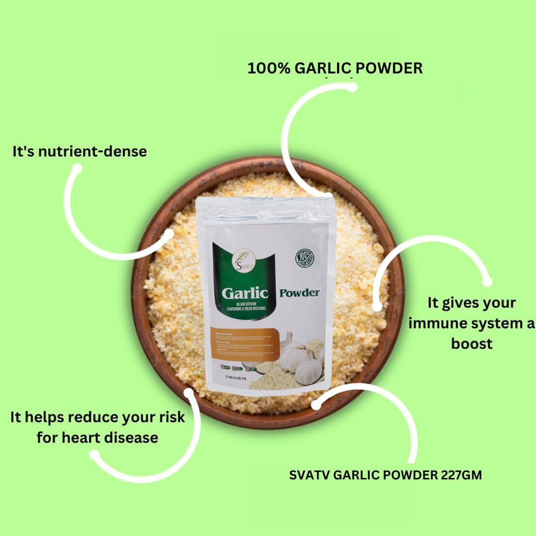 SVATV Garlic Powder (Allium Sativum) | For Flavouring | 227gm (8_oZ)