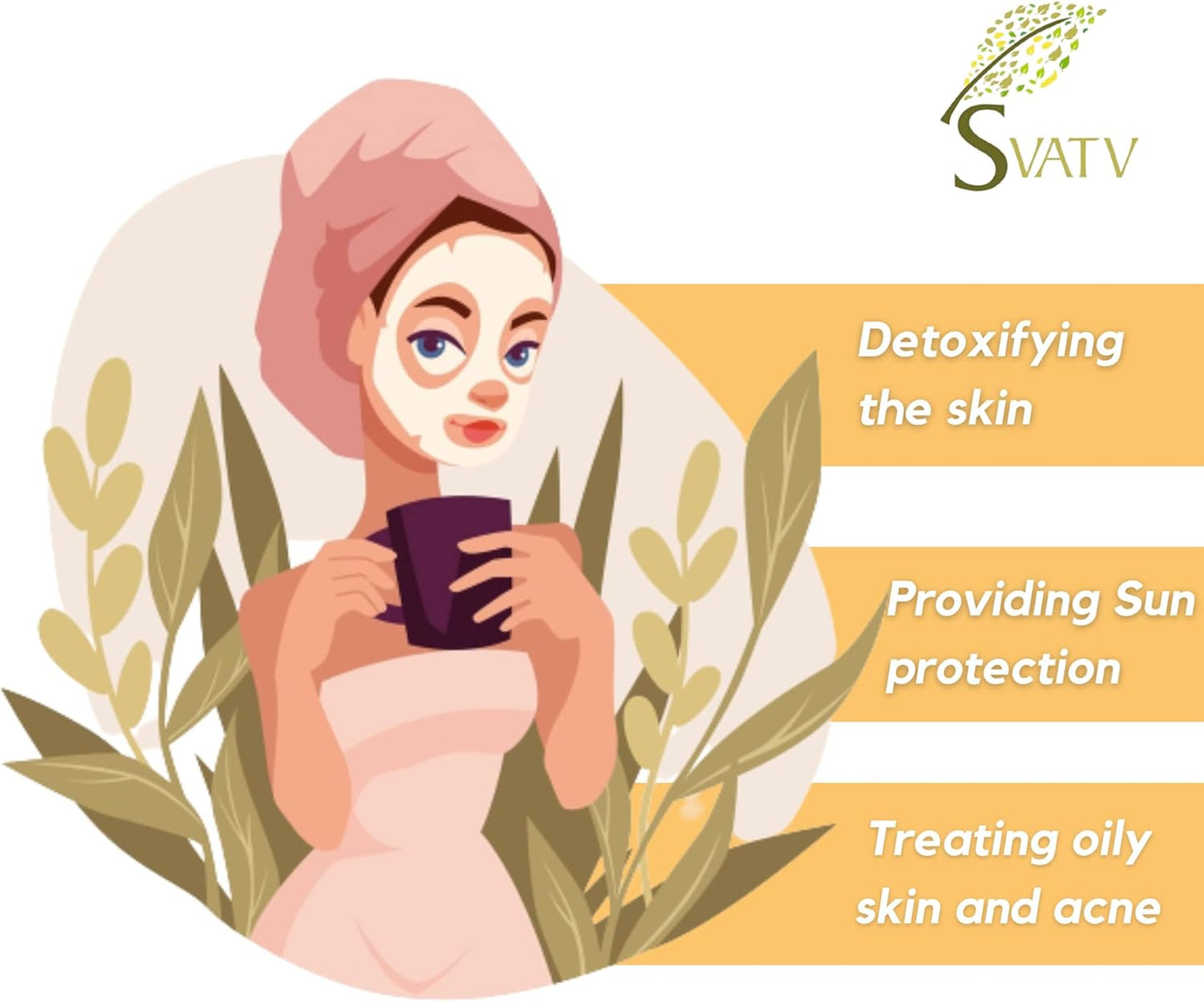 Svatv Kaolin Rose Powder For Skin 227gm (8_oZ)