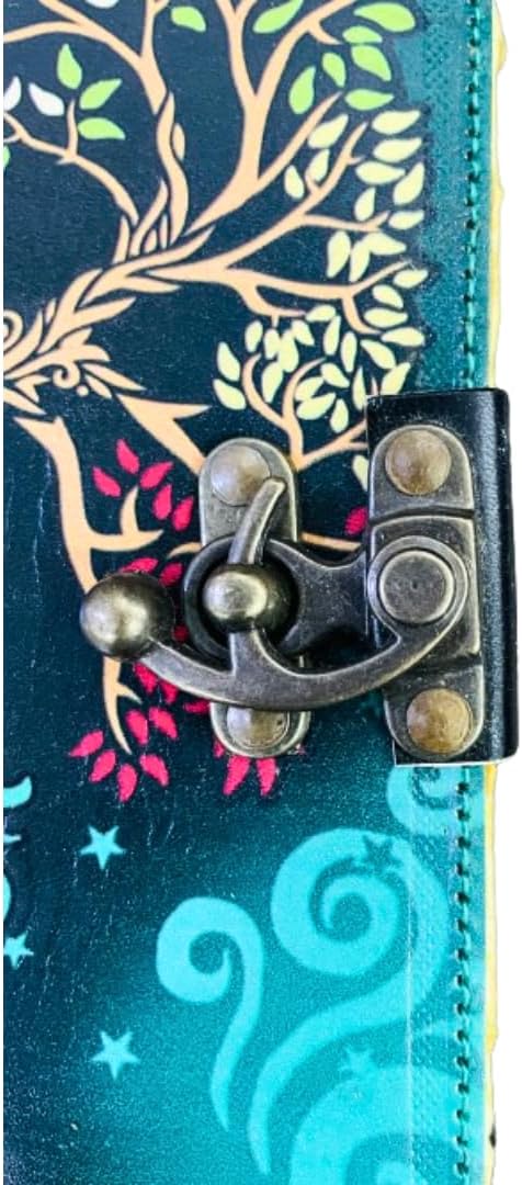 OD-39 OVERDOSE Mother of Earth Design Handmade Green vintage leather journal • Deckle edge paper