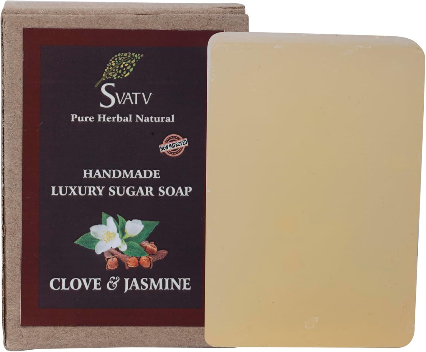 SVATV Handcrafted savon with natural, soothing herbs of Clove and Jasmine 125gm