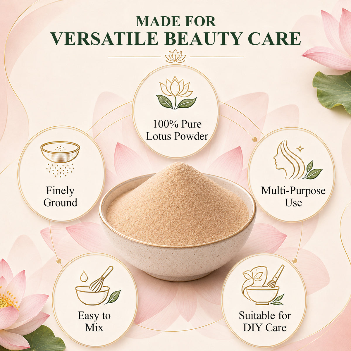 SVATV Lotus Powder 227gm For Skin