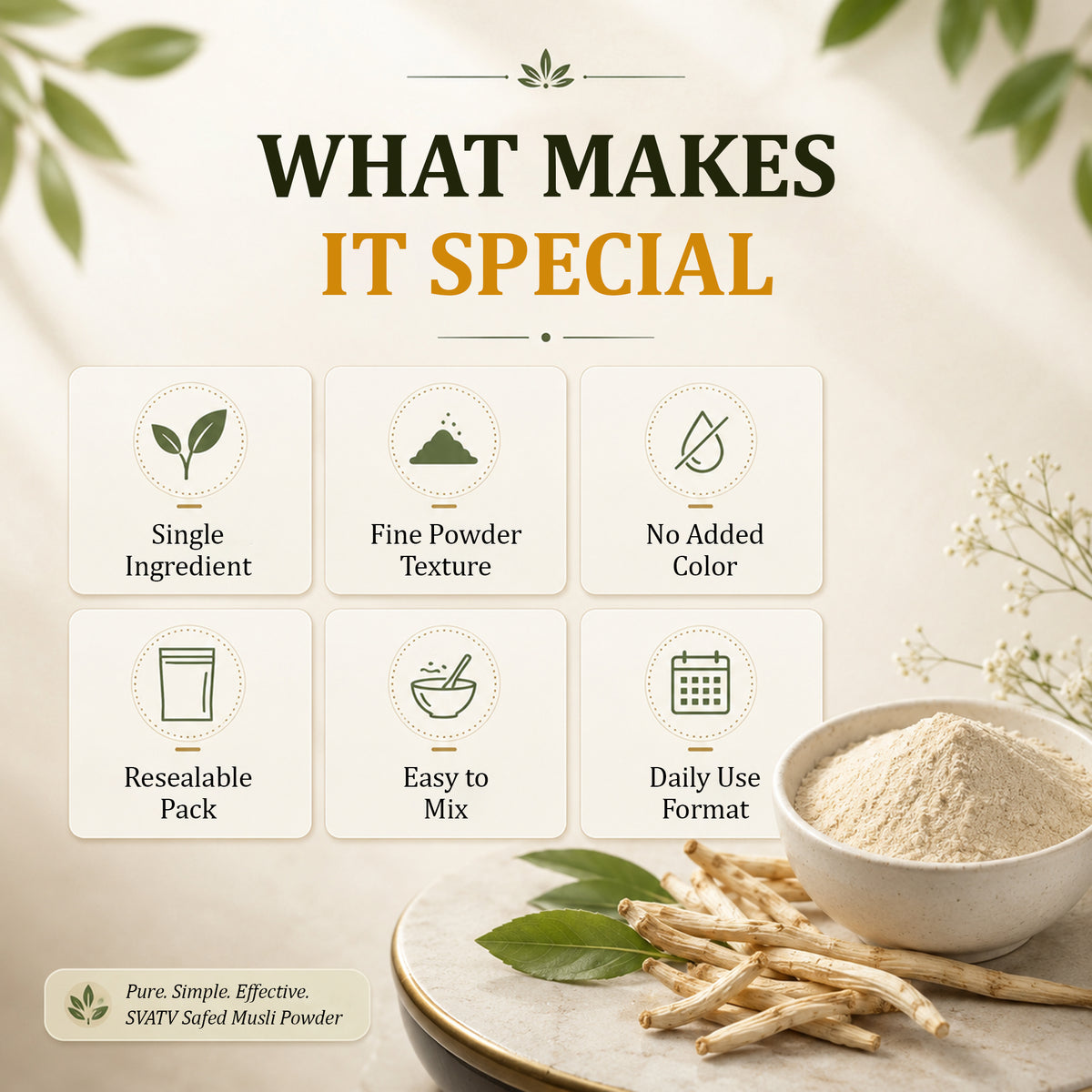 SVATV Safed Musli Powder | 227gm (8_oZ)