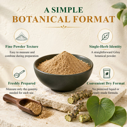 SVATV Giloy Powder | Guduchi | Tinospora cordifolia Stem Powder 227gm (8_oZ)