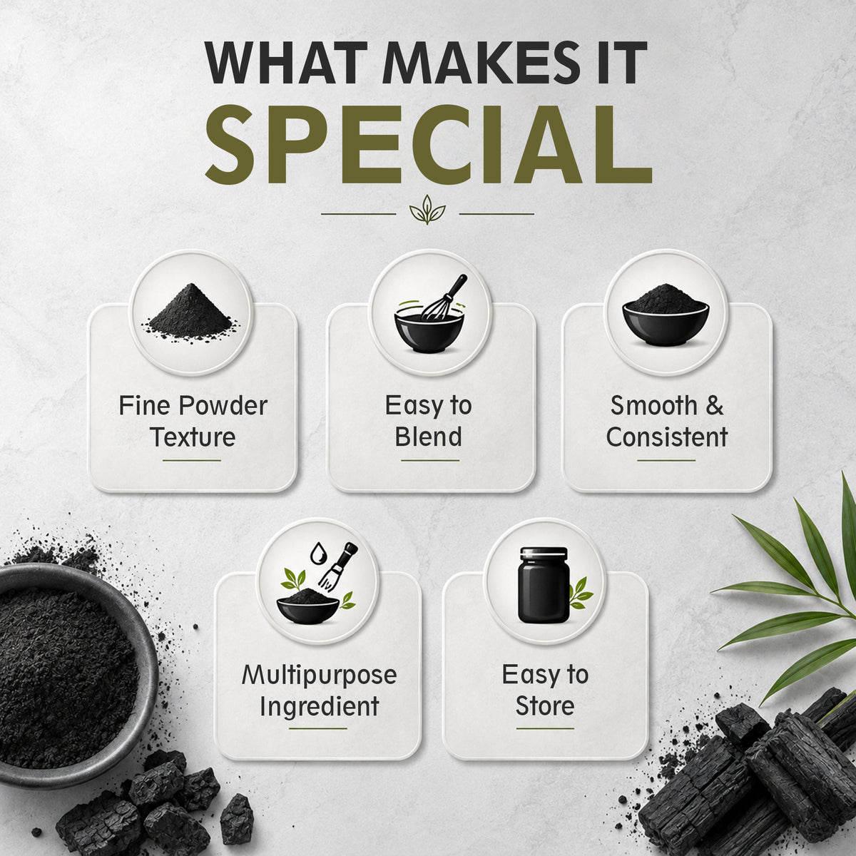 SVATV Activated Charcoal Powder | Cosmetic Grade Fine Powder | Skin and Oral Care Ingredient | Helps Reduce Excess Oil Appearance | Suitable for Face Masks & DIY Beauty Formulations – 227gm
